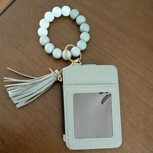 Wrist keychain with wallet - Grey/White